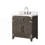 30 po X P 22 po Ensemble de meuble-lavabo simple D avec comptoir en marbre et robinet-429367199-429367196