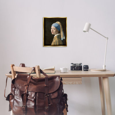 Art mural classique sur toile flottante avec boucles d'oreilles perle classique par one1000paintings