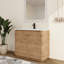Ensemble de meuble-lavabo simple 40 po avec plateau en céramique Ornar, meuble-lavabo simple autoportant avec lavabo en céramique-2022681008-2022681006