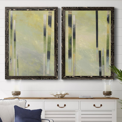 Neutral Assemblage III - Ensemble de 2 peintures encadrées