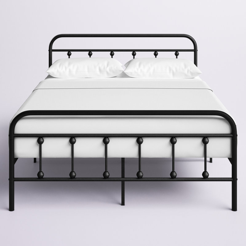 Gauvin Steel Platform Bed Frame, Grand, Noir