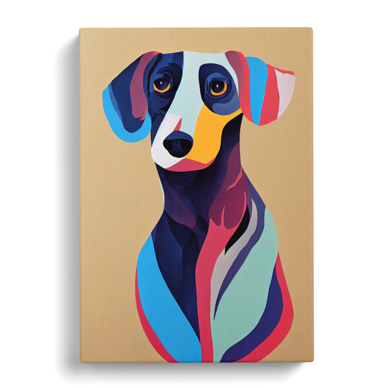 Dachshund in Colour Vol.2 - Wrapped Canvas, 50cm H x 35cm W x 3cm D