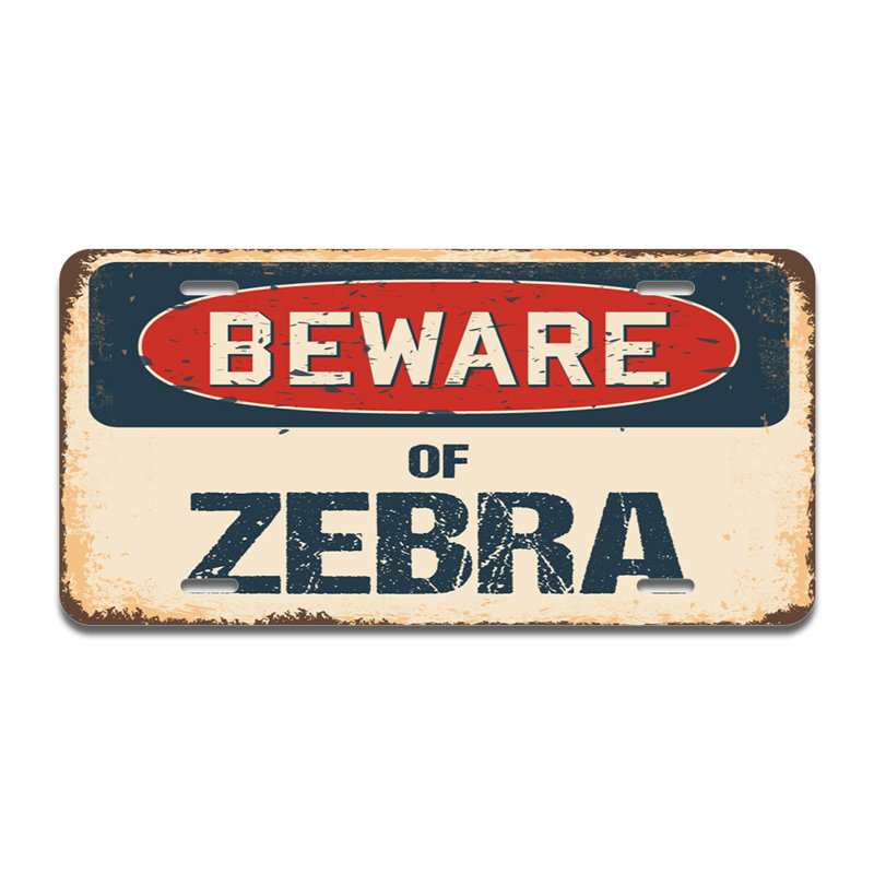 Cadre en aluminium Beware of Zebra