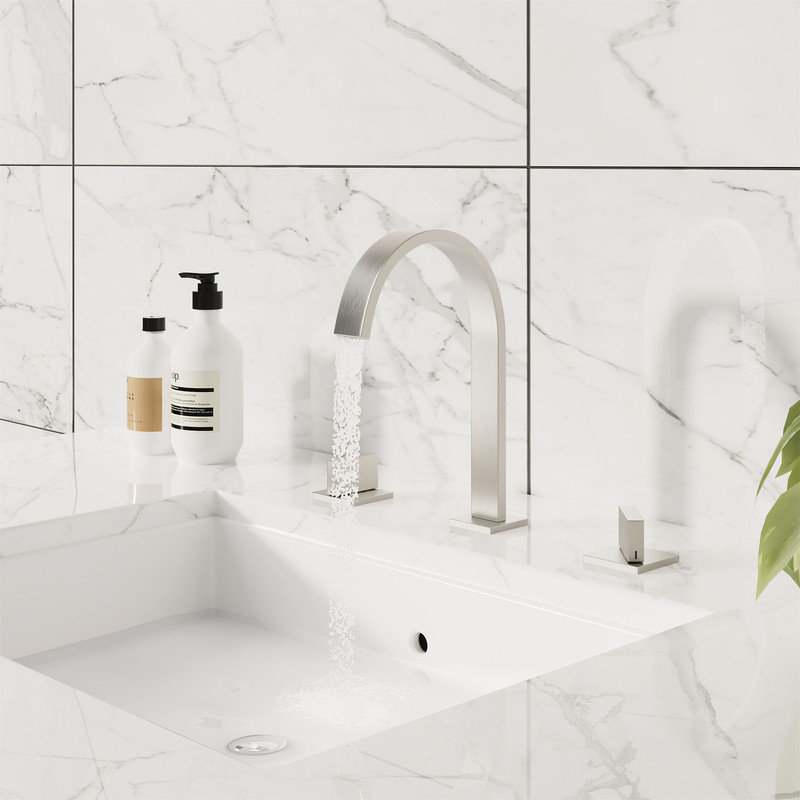 Casainc Widespread 2-handle Bathroom Faucet, Brushed Nickel