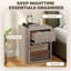 40cm W Manufactured Wood Bedside Table