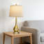 Touch Control Table Lamp With USB Charging Ports, 3-Way Dimmable Nightstand Lamp For Bedroom And Living Room, Includes LED Bulb