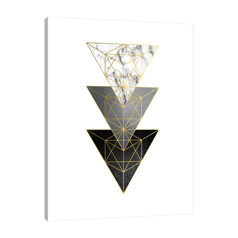 «3 Triangles» par Urban Epiphany, reproduction sur toile tendue, H 20 po x l 15 po x P 1,5 po