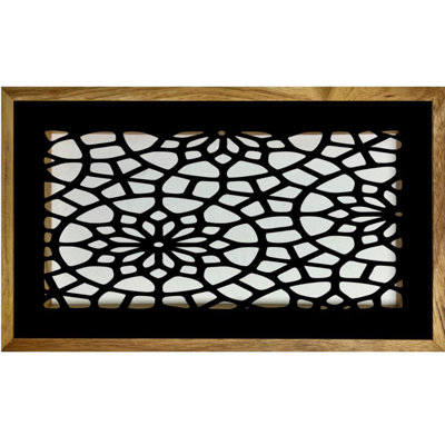 Registre magnétique en métal. Ouverture de conduit 6 x 10 (au total 8 x 12) - motif floral