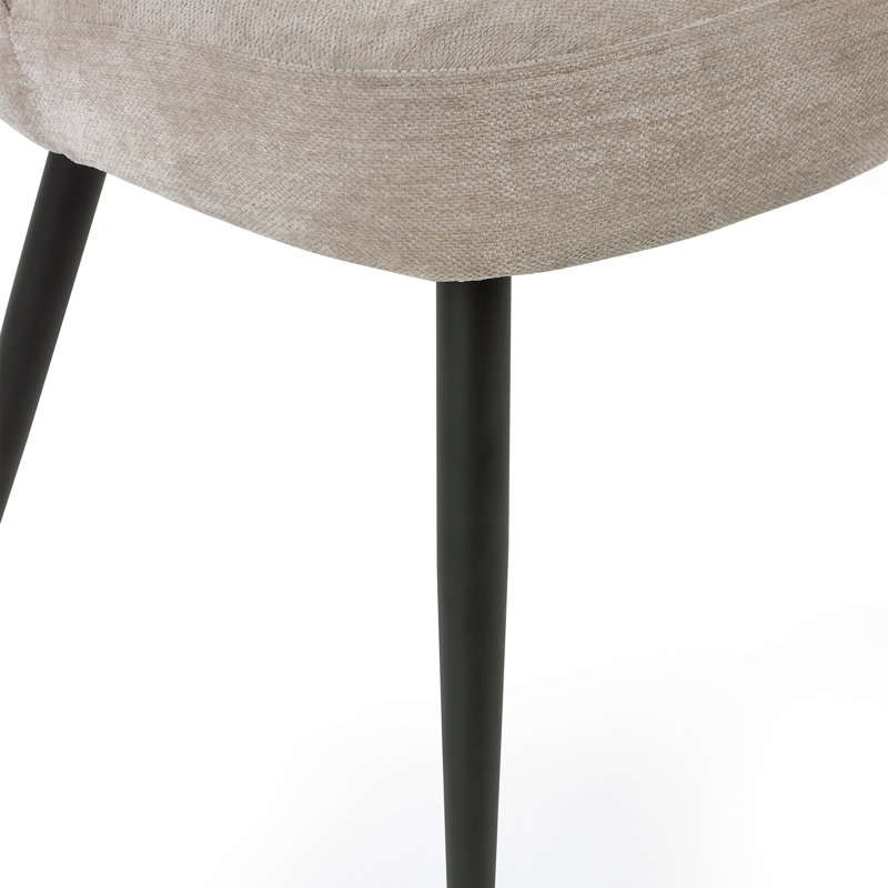 Rodborough 49cm H Polyester Upholstered Wing Back Side Chair, Cream