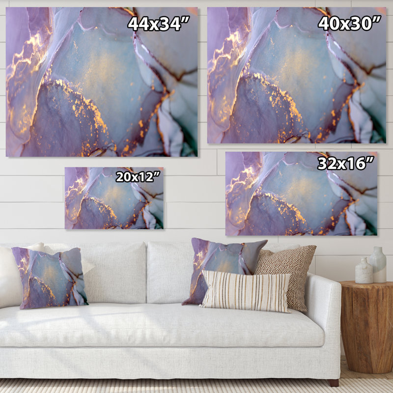 Impression sur toile Glam Golden, H 30 po x l 40 po, Toile tendue