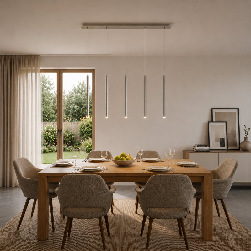 Baileyton 5 - Light Kitchen Island Pendant, Nickel