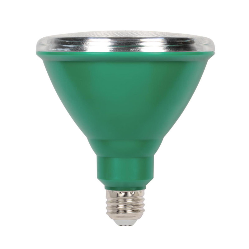 15 Watt (100 Watt Equivalent), PAR38 LED, 6-Pack Light Bulb, Green E26/Medium (Standard) Base