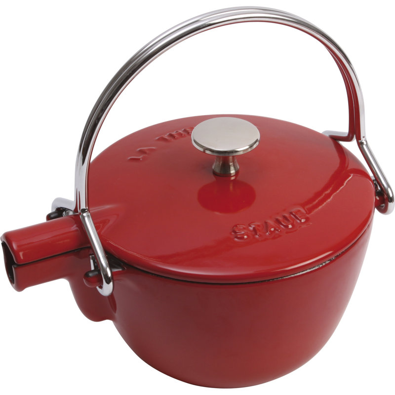 STAUB Cast Iron Tea Pot 1.15L, Cherry