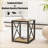 Space-Saving Industrial Coffee Table with Tempered Glass & Wood MDF, Easy-Clean for Living Room/Bedroom-813588307