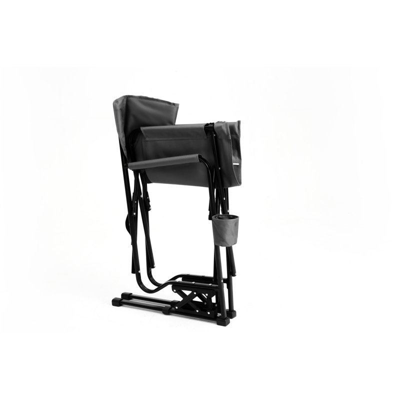 Chaise berçante pliante portative pour l'extérieur, Gris