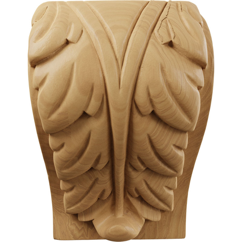 Support en bois / corbeau, Cerisier, L 4,5 po x H 7 po x P 3,75 po