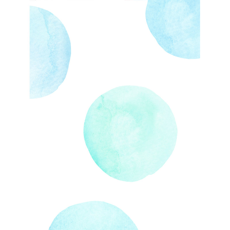 Peel and Stick Dots Mint Blue, Bleu