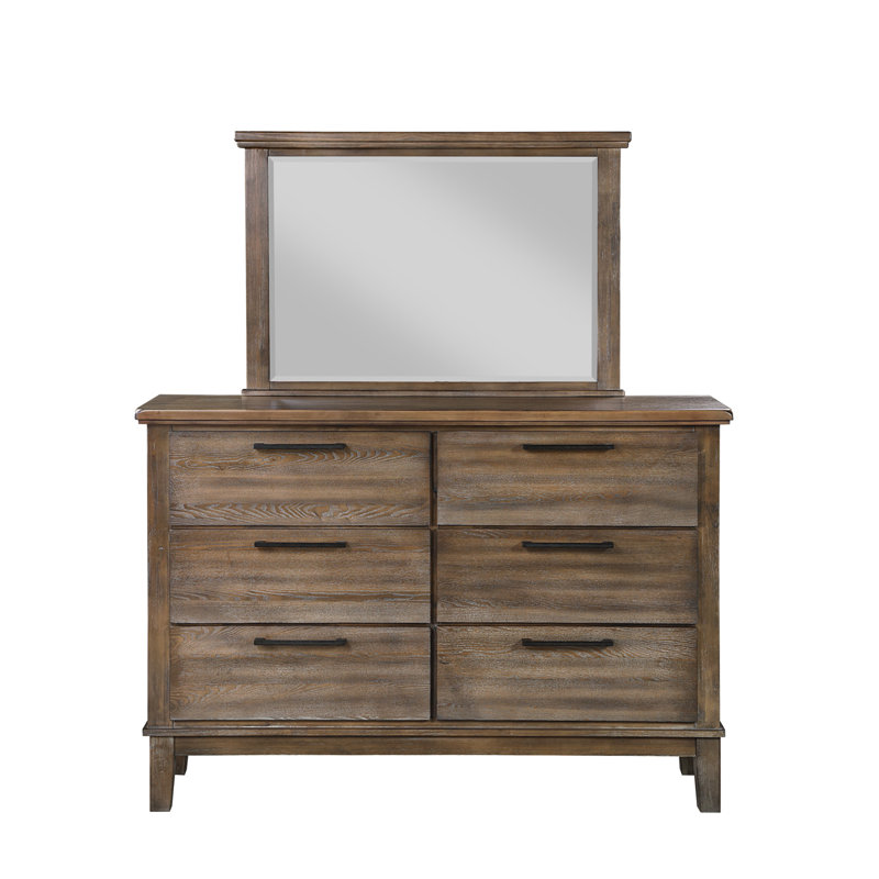 Miroir de commode Feodora, Gris rétro