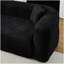 Canapé modulaire de luxe à dossier incurvé de 109,4 po, deux coussins décoratifs en tissu de chenille, canapé-lit minimaliste confortable en forme de L pour la salle de séjour (méridienne gauche, noir)-2118642245