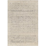 Bittor Machine Woven Polyester/Polypropylene Area Rug in Ivory/Gray/Black