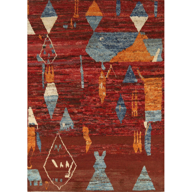 Tapis oriental géométrique marocain 6 x 9
