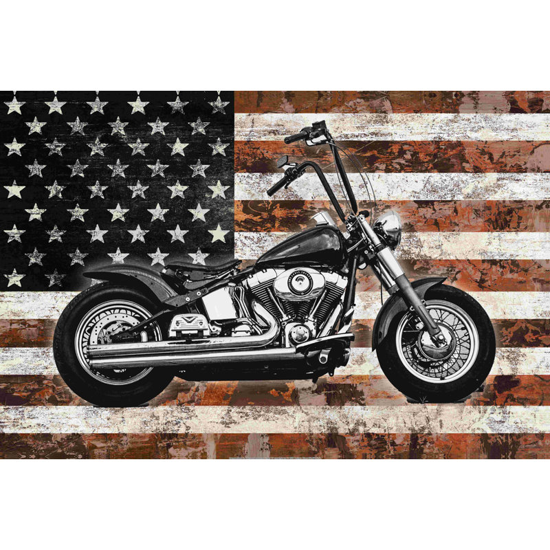Drapeau de moto par - sur, H 24 po x l 36 po
