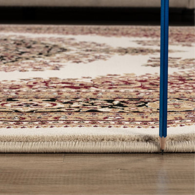 Multi Rectangle Machine-made Area Rug Featuring Traditional Medallion, 5 Ft. 3 In. X 7 In., 100% Polypropylene, Stain , & Pet Safe For High Traffic Home Classic Suitable