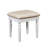 White Finish 1Pc Vanity Set W/ Stool 3-Sidded Mirror Storage Drawers Transitional Bedroom Furniture-33179450