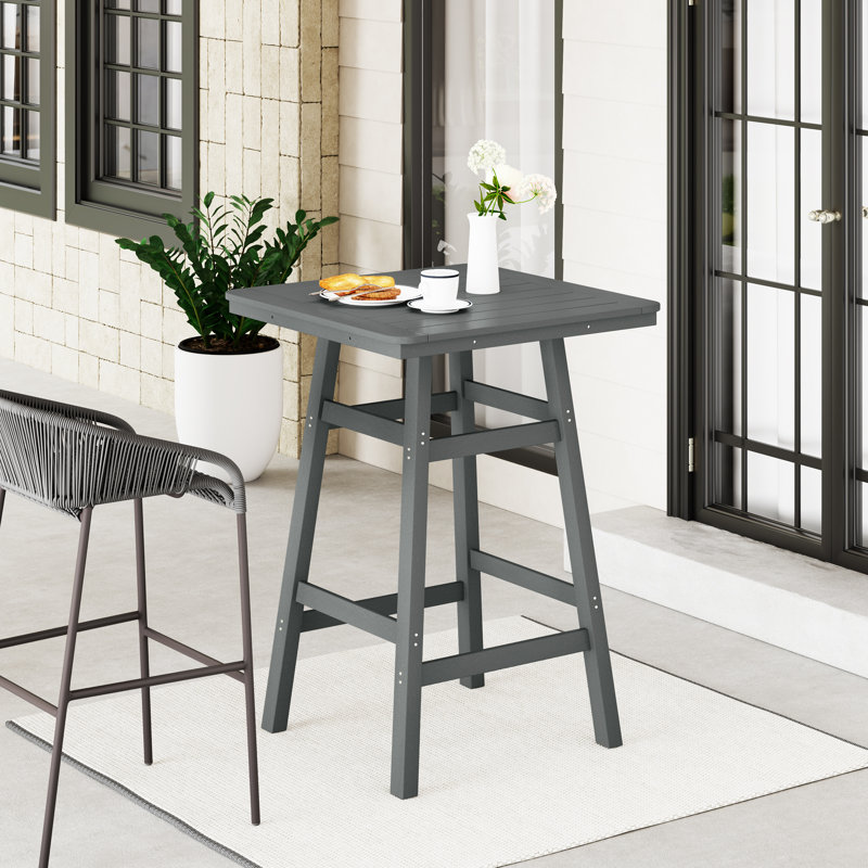 Table de bar d'extérieur carrée L 30,7 po x l 30,7 po Laguna, Gris
