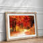 Path Through the Forest at Autumn in Abstract - Framed Print-55737342-55737346