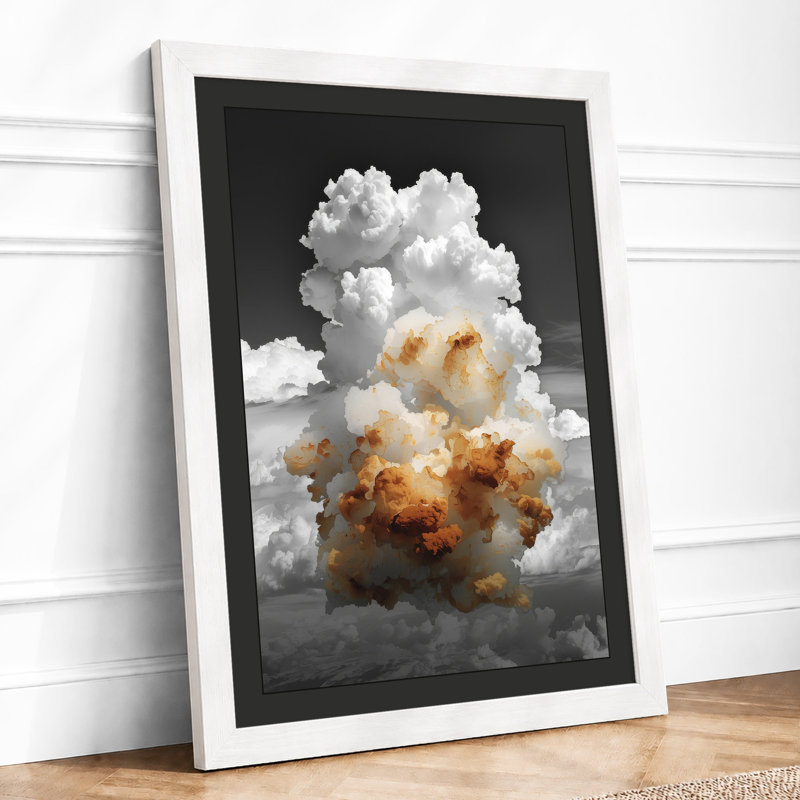 Catastrophic Blast Modern - Framed Print, A1 - 84.1 x 59.4 cm, White