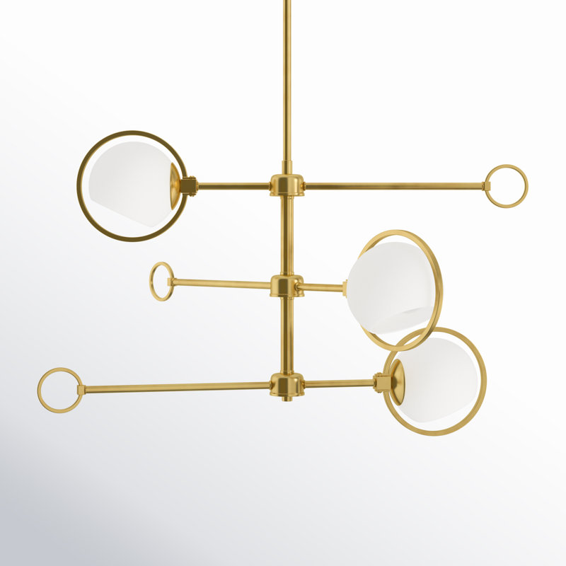 Clendon 3 - Light Dimmable Sputnik Modern Linear Chandelier
