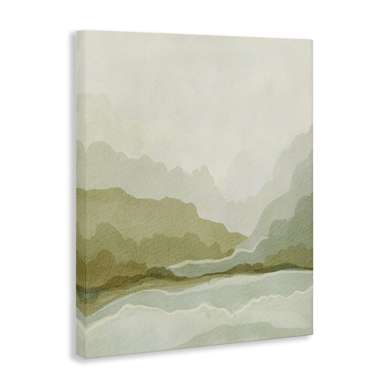 «Misty Faded Landscape», art mural par Nikita Jariwala, H 20 po x l 16 po