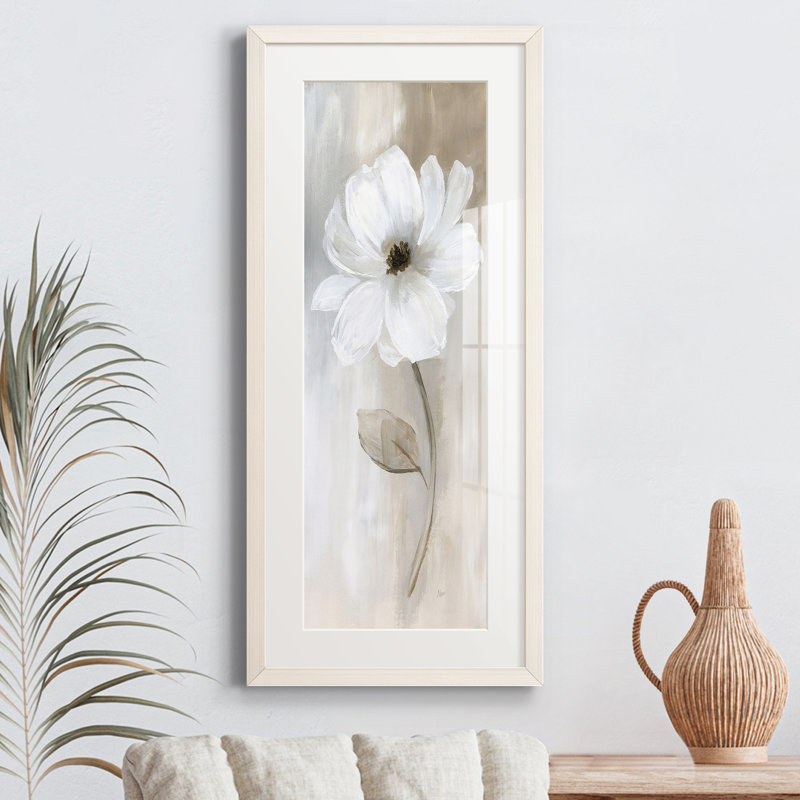 Peinture sur papier encadrée, Blanc