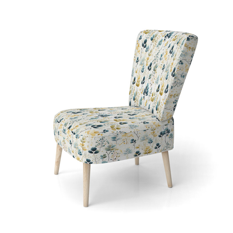 Minimalist Botanics - Chaise d'appoint rembourrée bohémienne et éclectique