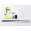 Robinet de lavabo de salle de bain à poignée simple avec magnifique cascade en or brossé - Acier inoxydable pour un magnifique bec éblouissant-121627521