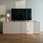 Armoire moderne de 62,98 pouces avec portes à ouverture et étagères intérieures (ensemble de 2)