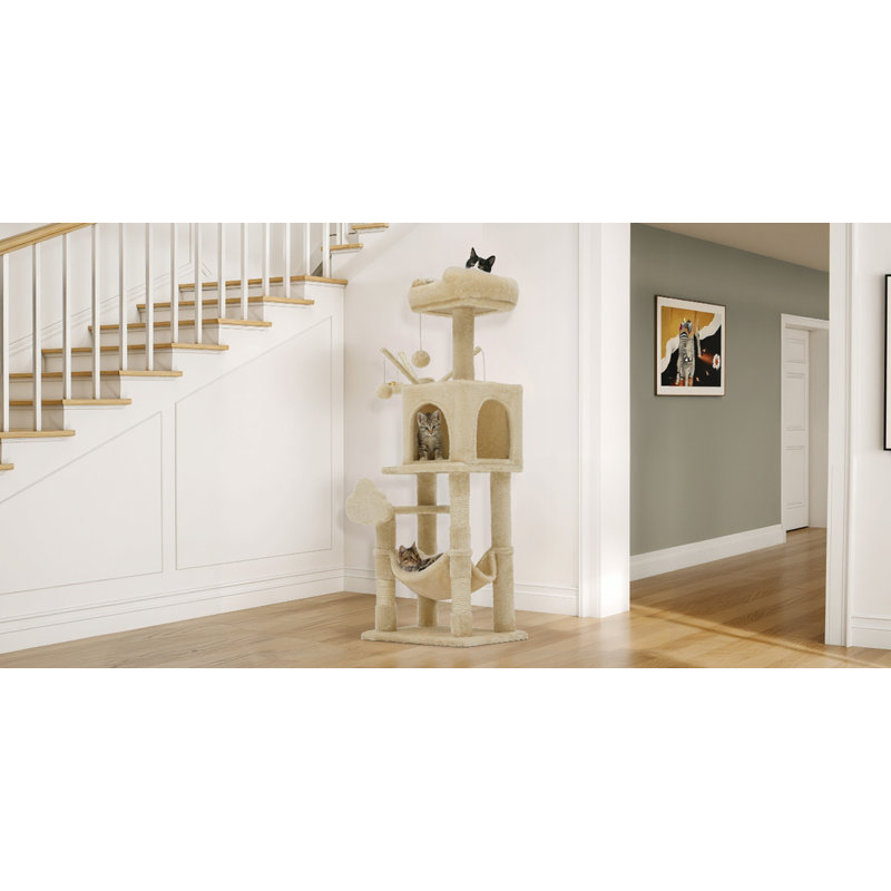 Arbre à chat H 44 po Fiton, Beige