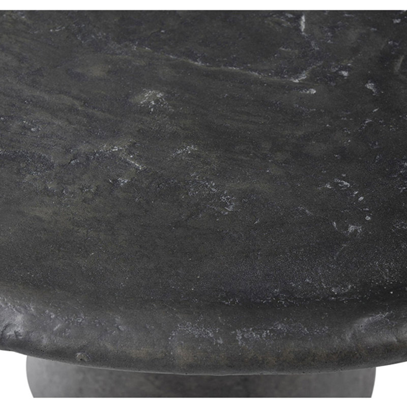 Table à thé ronde de style moyen-antique., Black