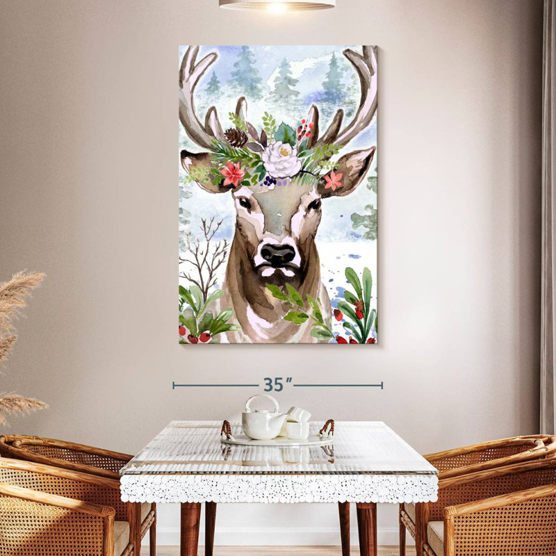 Cerf de Noël Brampt Woodland, H 51 po x l 34 po