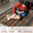 5x7 Washable Area Rug Distressed Geometric Print Mat Living Room Foldable Thin Rug Indoor Non Slip Carpet Non-Shedding Vintage Floor Cover for Bedroom Dining Room, Multi Color-896401306-896401309