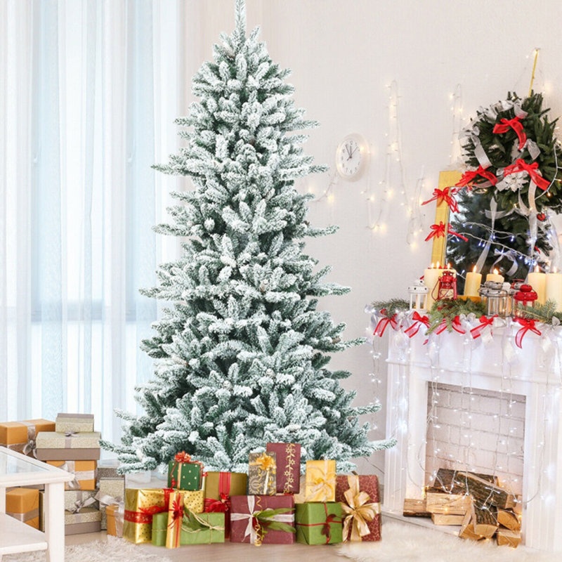 Arbre de Noël artificiel enneigé 7 pi