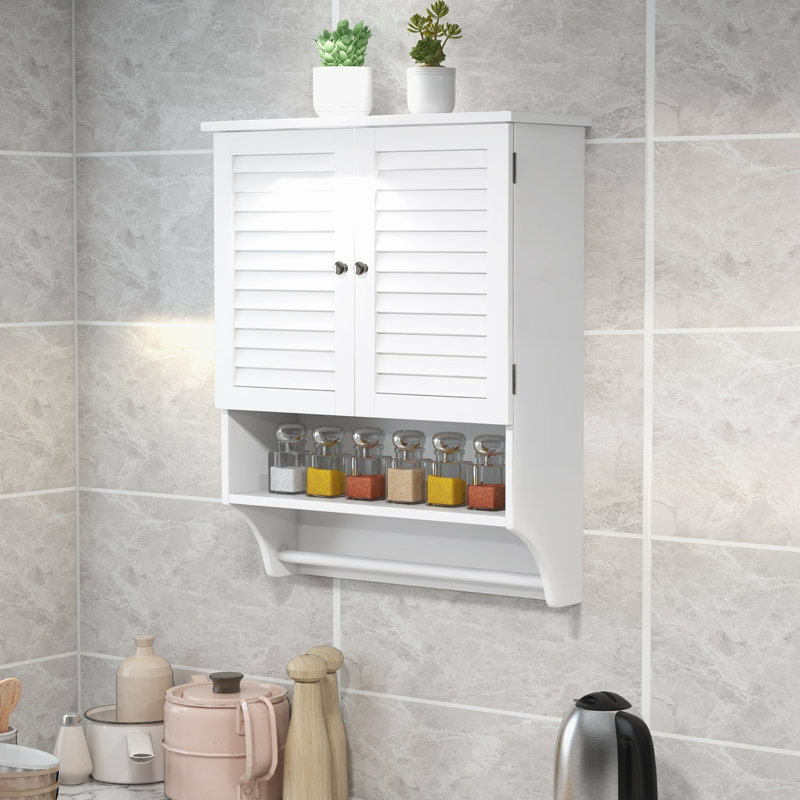 Rangement pour salle de bain Daveah, Blanc