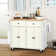 43.3'' Wide Rolling Kitchen Island with Storage and Solid Wood Top