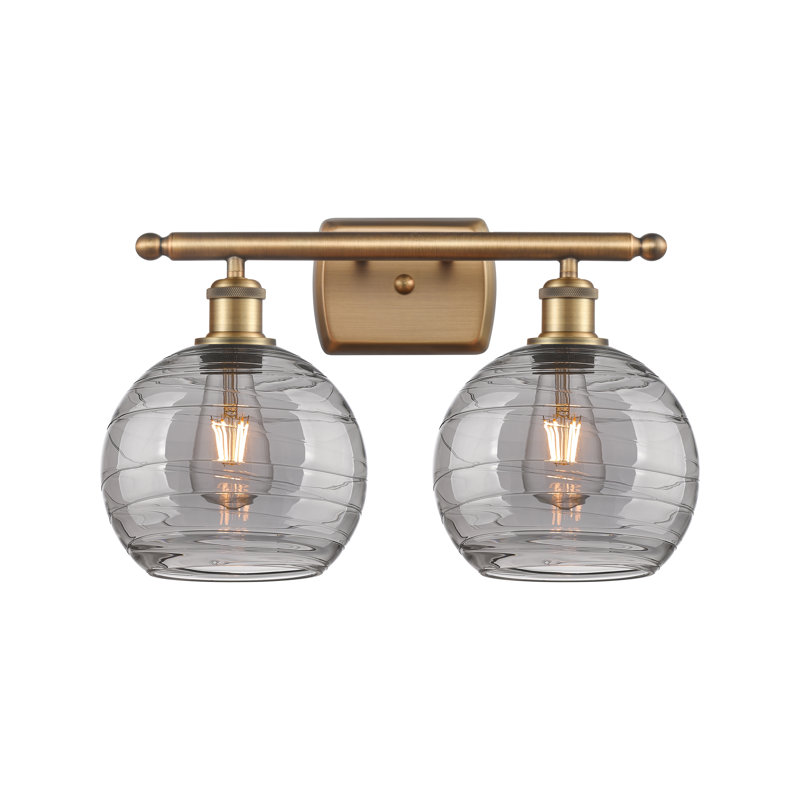 Halvorson 2 - Light Dimmable Vanity Light, Brushed Brass, Bulb Not Included, Light Smoke
