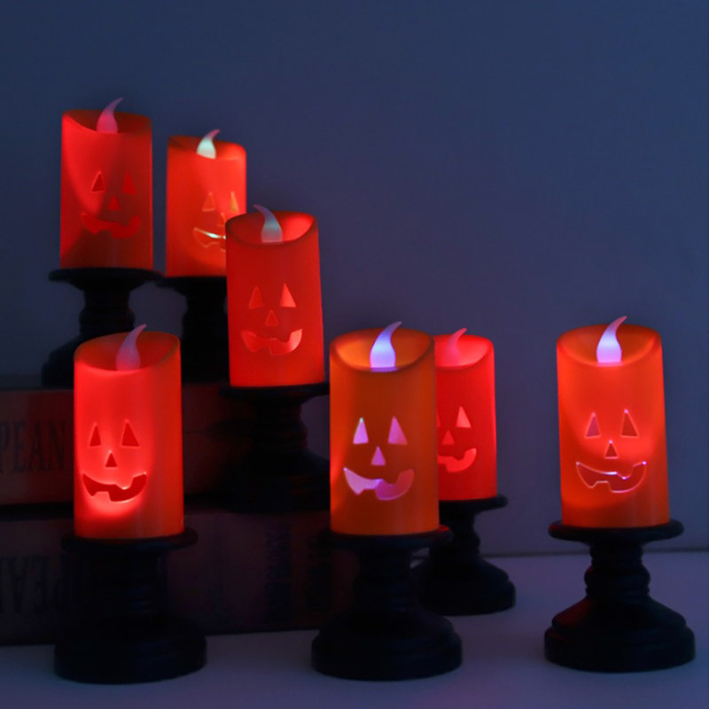 3pc Halloween LED Candle Light Halloween Decoration Pum-pkin Lantern