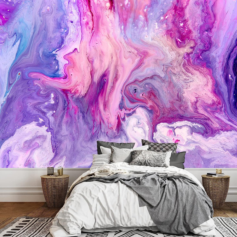 Grunge Abstract Stroke Peel & Stick Abstract Border, 100" L x 144" W