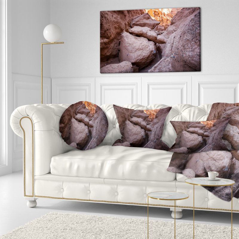 Coussin lombaire à imprimé montagnes du désert