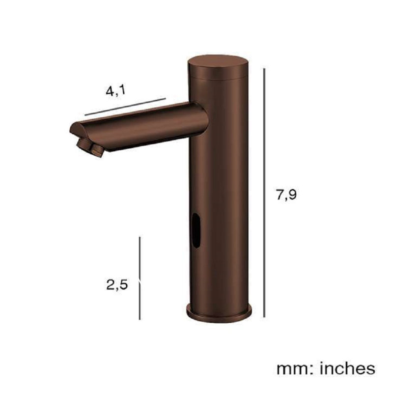 Robinet d'évier en bronze huilé sans contact FontanaShowers