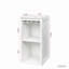 Armoire à vin modulaire de couleur blanche avec tablettes de rangement et rehausse pour salle à manger WHITE